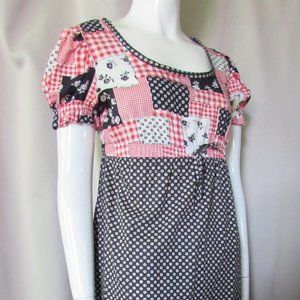 SALE Vintage 1970 Era Glenbrooke Patchwork Long Dress